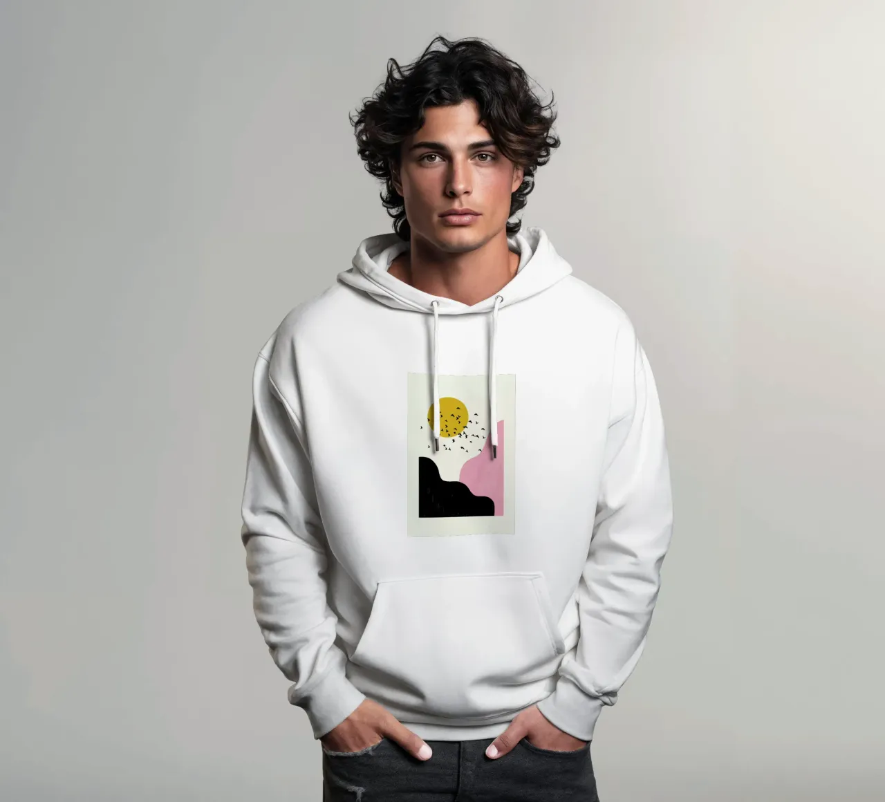 Flock Of Birds II felpa con cappuccio da Pure