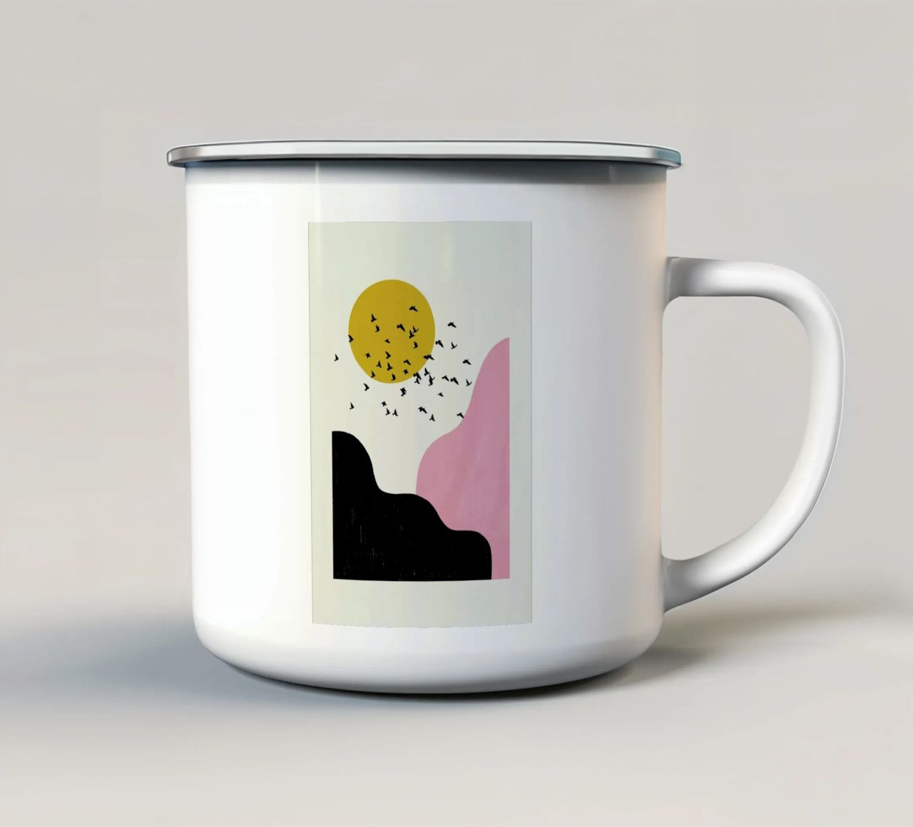 Flock Of Birds II tazza in smalto da Pure