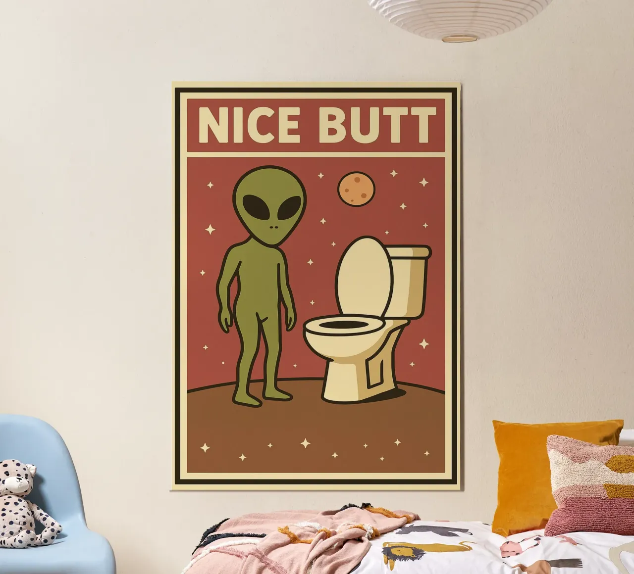 Netter Hintern Alien Lustiger Toilettenhumor Poster von the gan gan