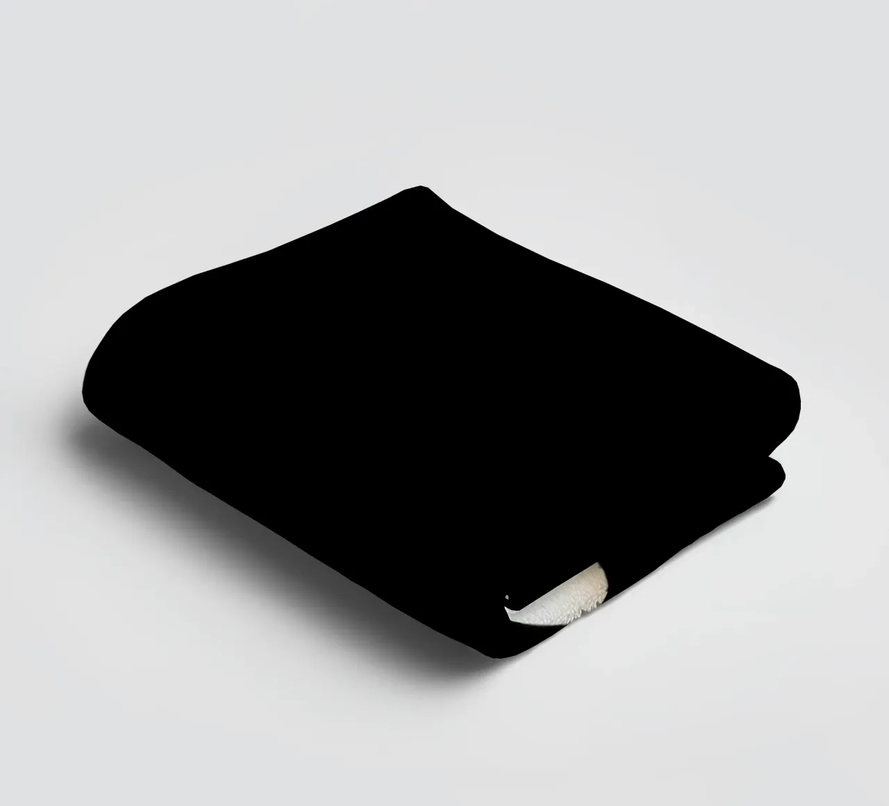 Profile silhouette of a person against a bright background towel by DesignDoodle