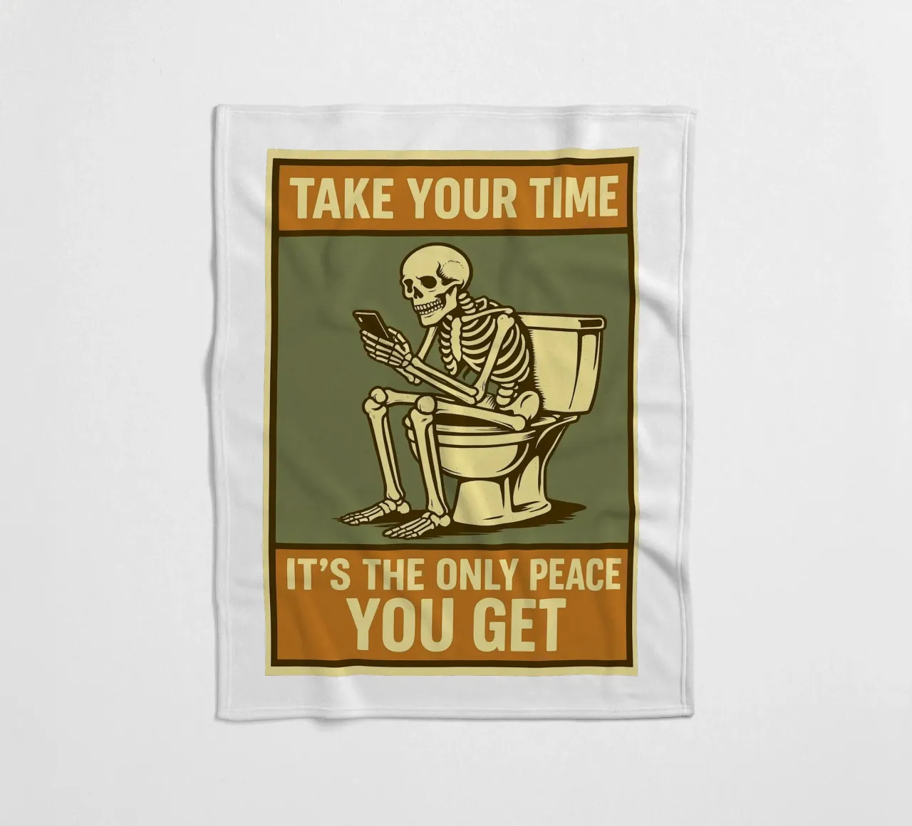 Squelette Humour de salle de bains plaid polaire de the gan gan