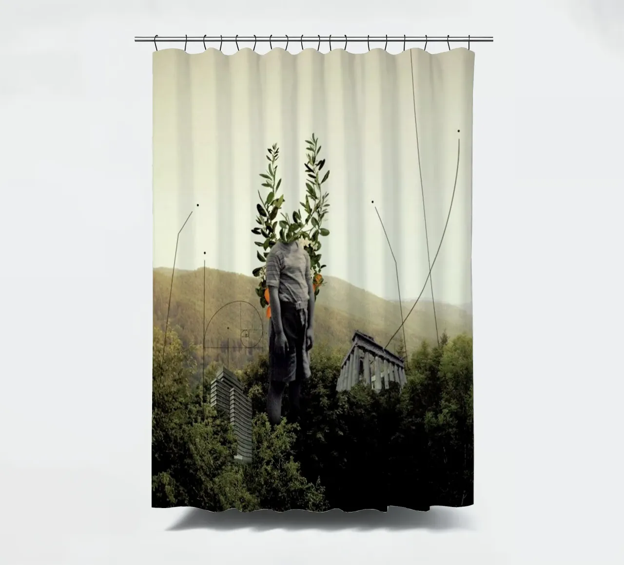 Forest Angel shower curtain by Frank Moth