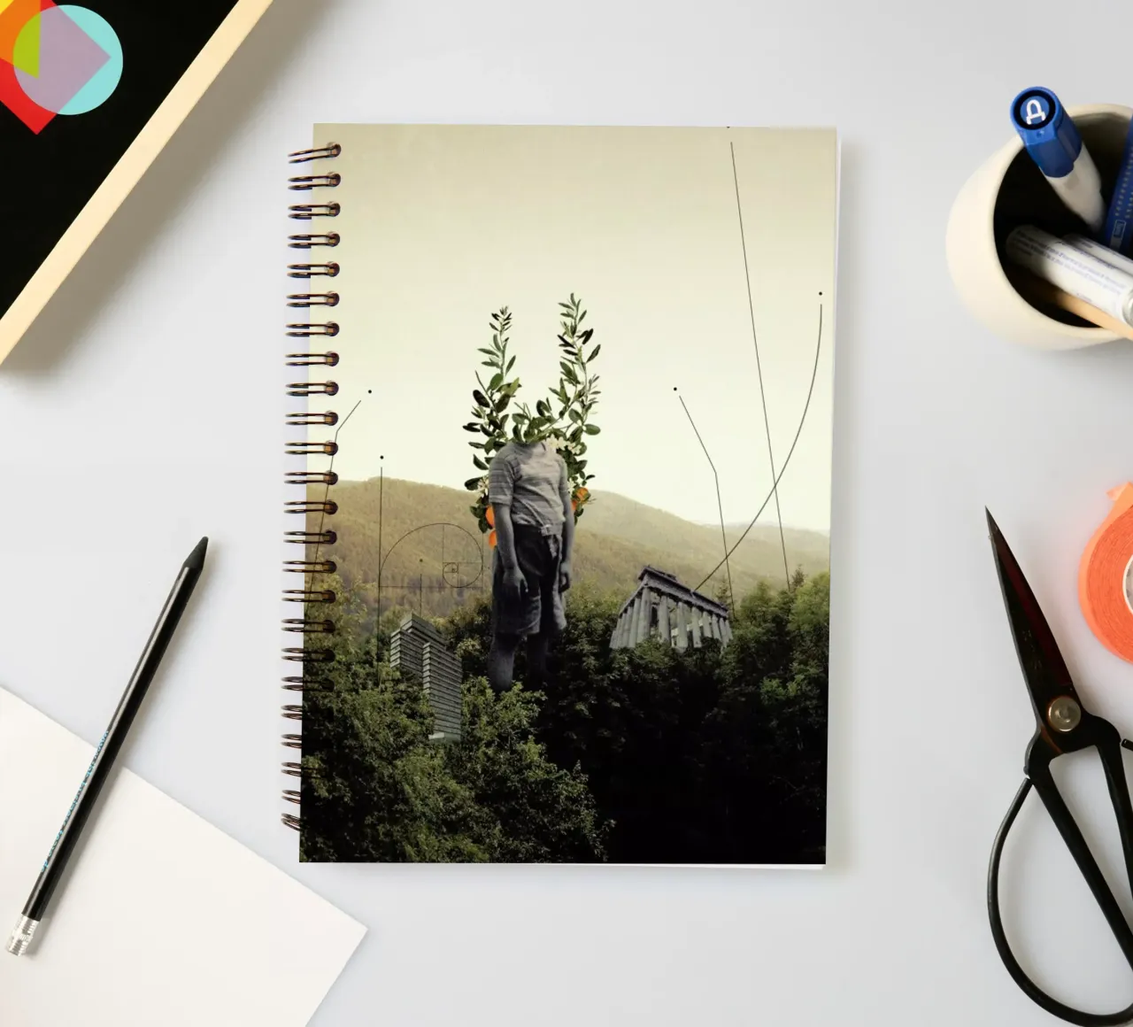 Forest Angel spiral notebook by Frank Moth