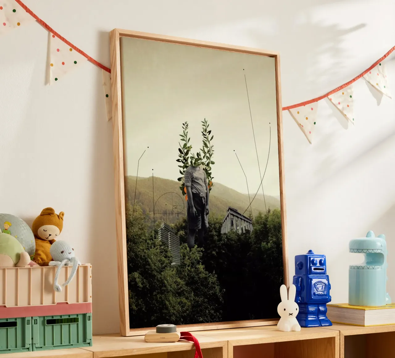 Forest Angel canvas with Floater frame by Frank Moth