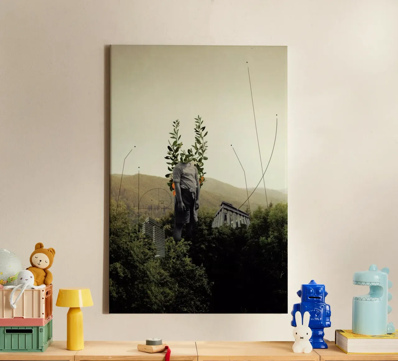 Forest Angel canvas with Floater frame by Frank Moth