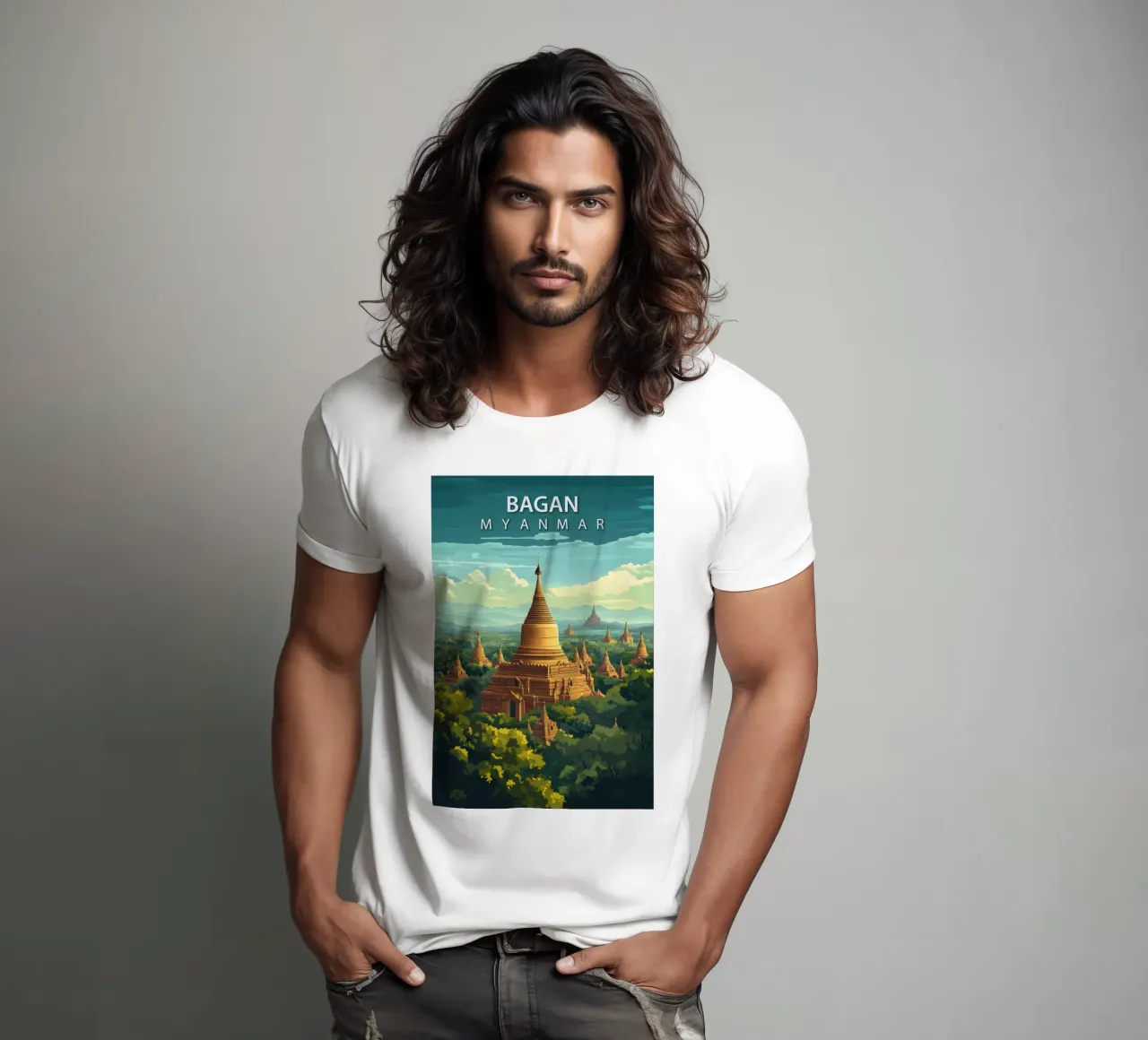 Bagan, Myanmar t-shirt da Wanderlust Vibes