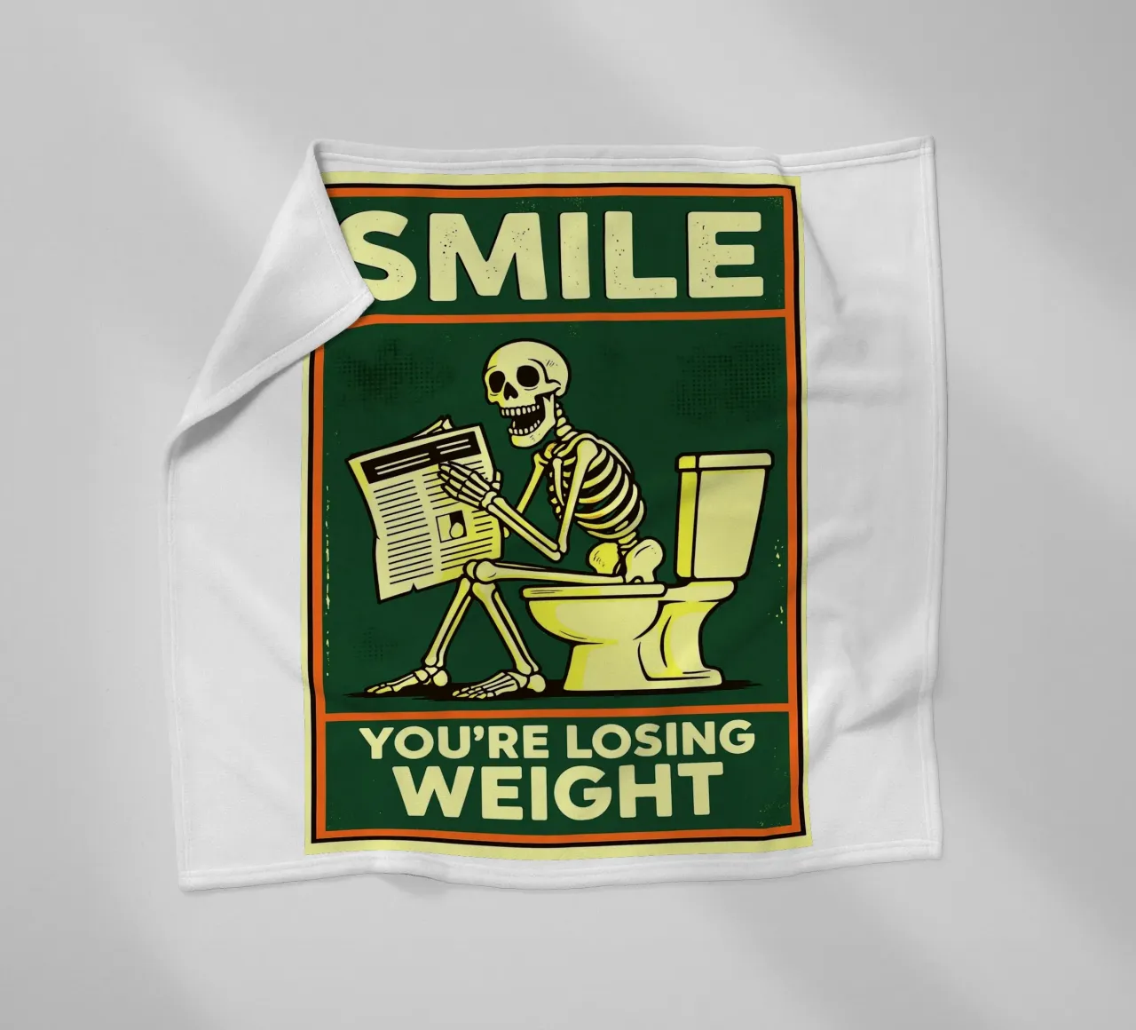 Skelet Lach Grappig Toilet Humor fleecedeken van the gan gan
