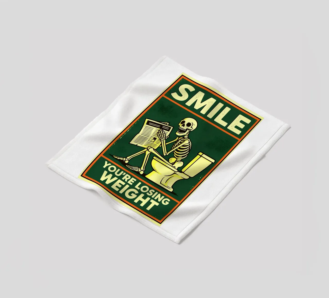 Skelet Lach Grappig Toilet Humor fleecedeken van the gan gan