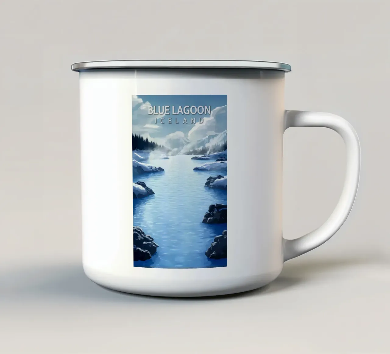 Laguna Blu, Islanda tazza in smalto da Wanderlust Vibes
