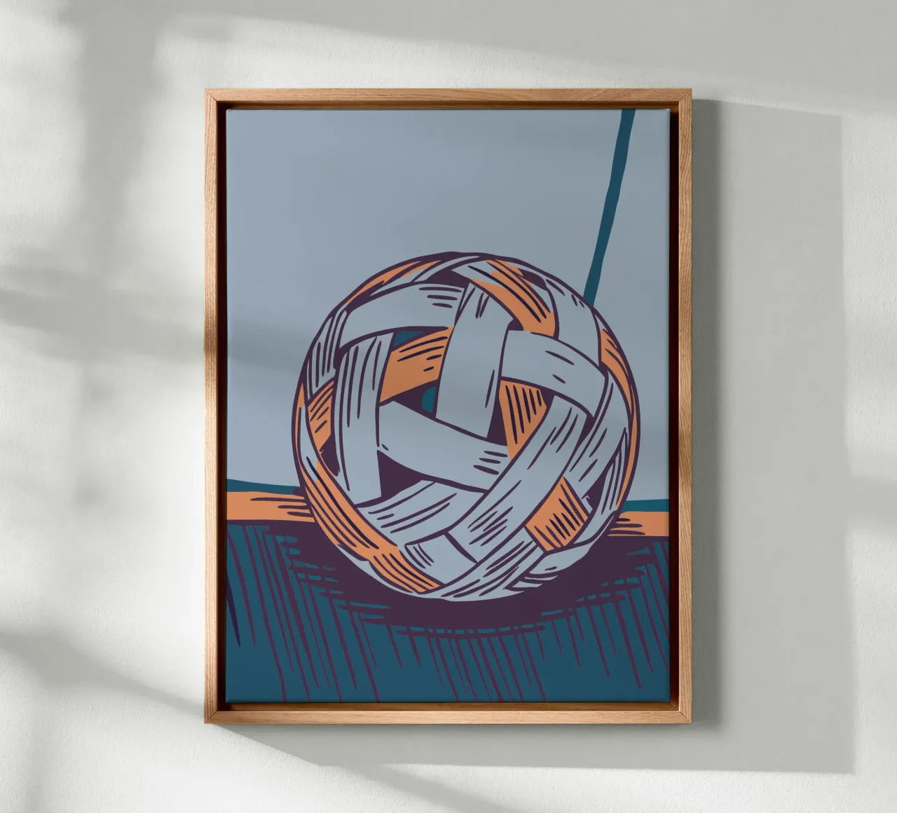Takraw Bal canvas met Baklijst van SPORTS ONLY