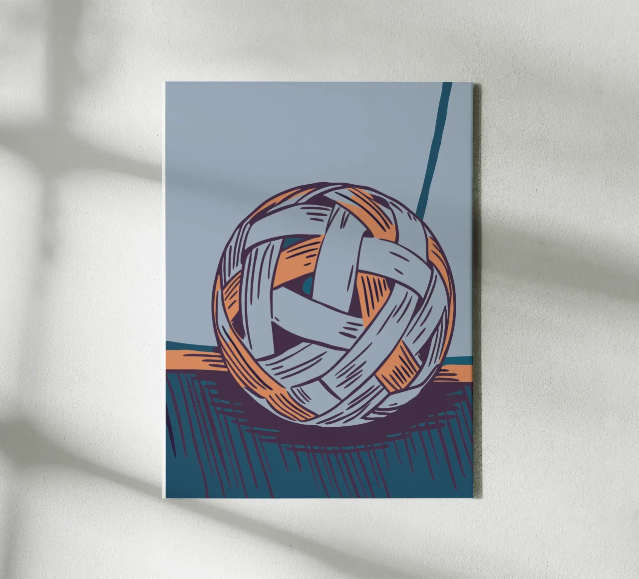 Takraw Bal canvas met Baklijst van SPORTS ONLY