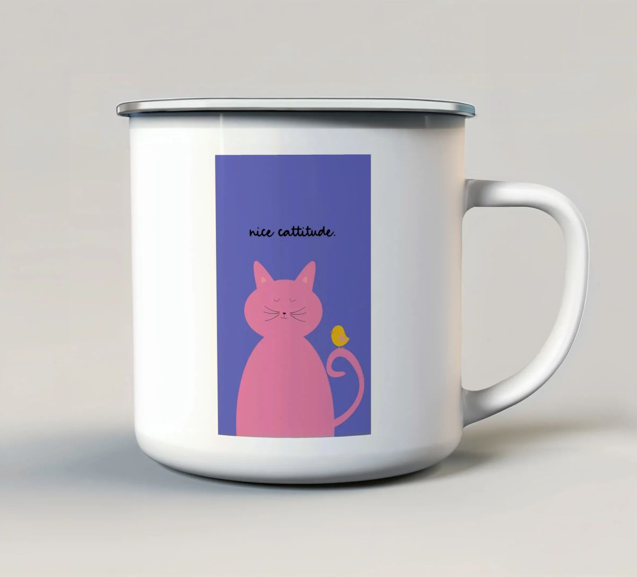 Nice Cattitude tazza in smalto da maramirage