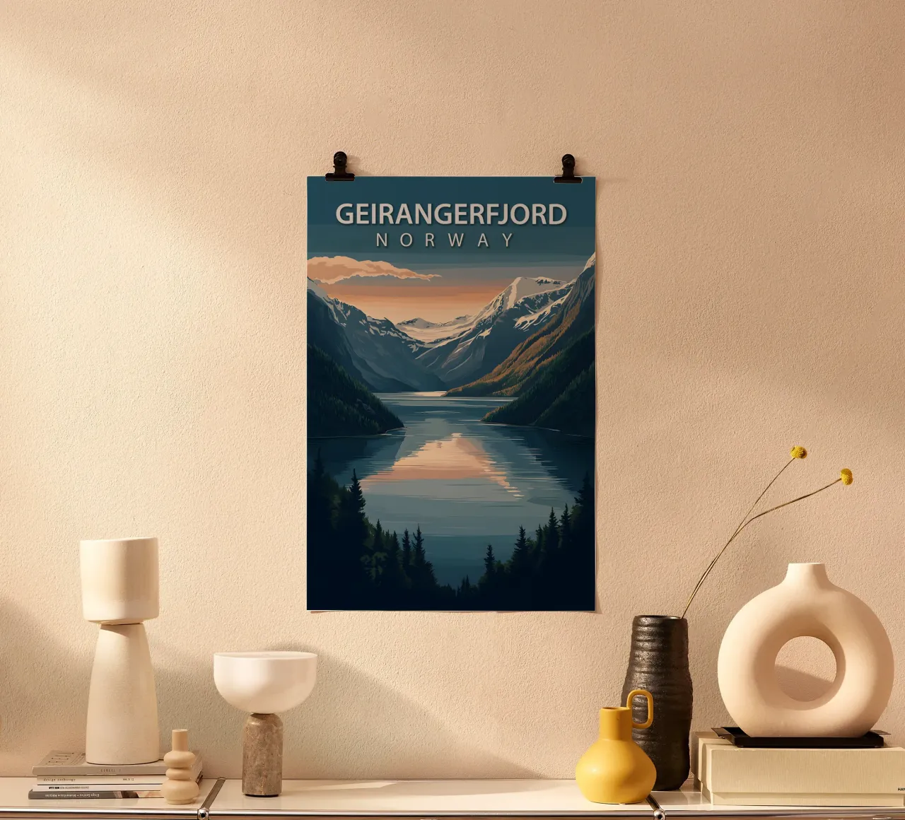Geirangerfjord, Norway poster by Wanderlust Vibes