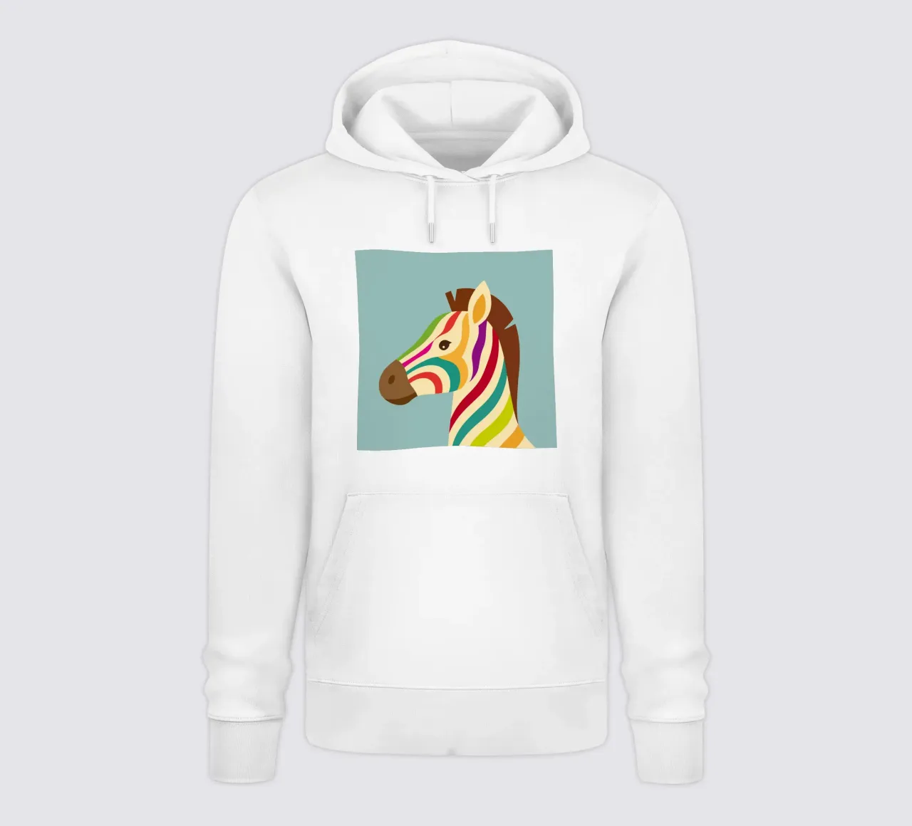 Zebra colorata - Look unico a strisce felpa con cappuccio da namosh