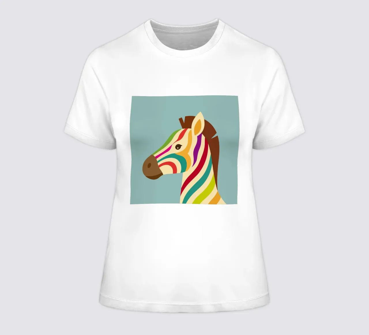 Zebra colorata - Look unico a strisce t-shirt da donna da namosh