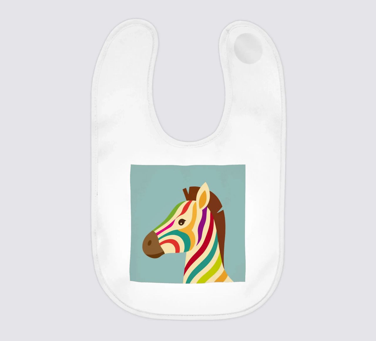 Zebra colorata - Look unico a strisce bavaglino da namosh