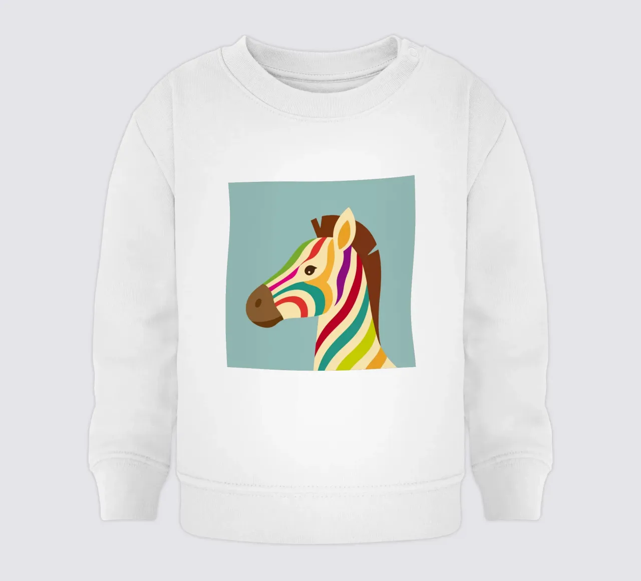 Zebra colorata - Look unico a strisce felpa neonato da namosh