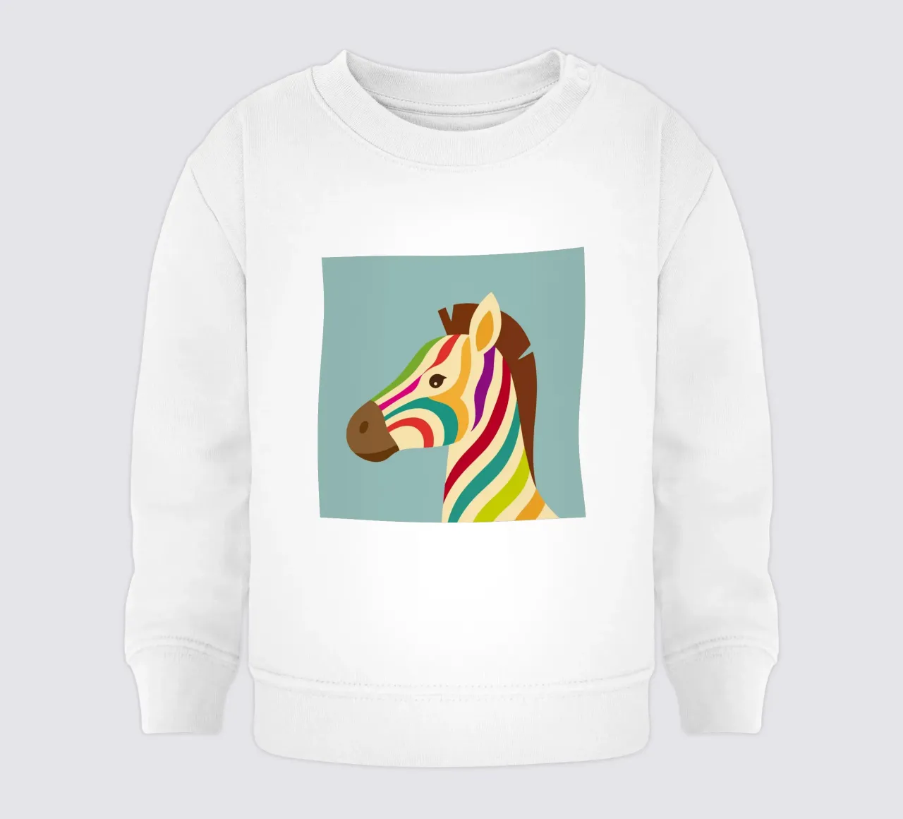 Zèbre coloré - look unique à rayures sweat pour bébé de namosh