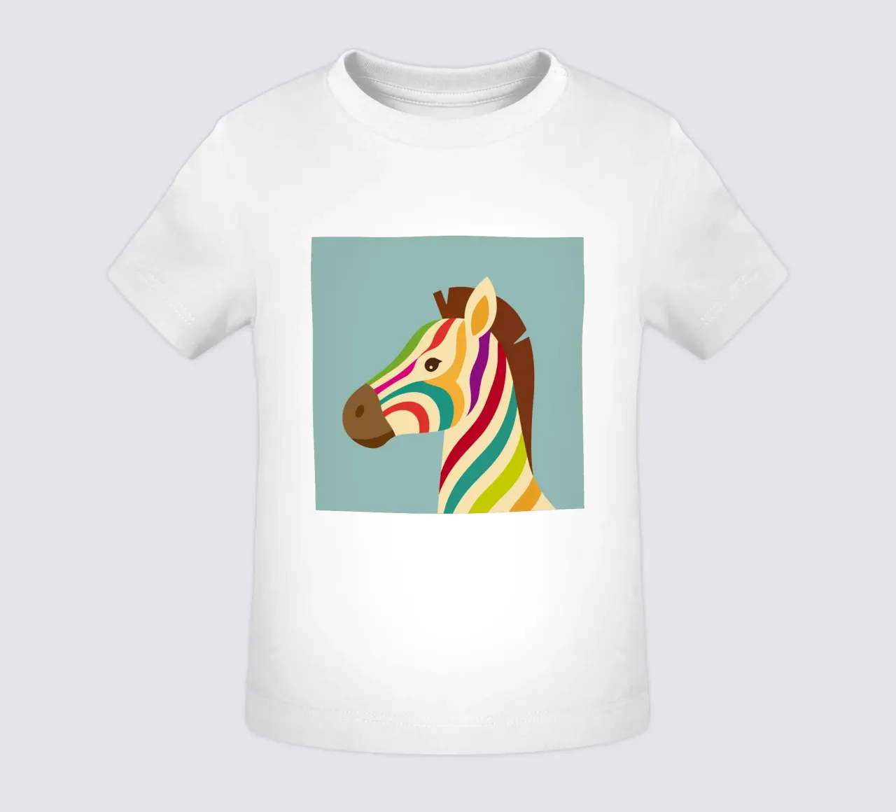 Colourful zebra - Unique striped look baby t-shirt by namosh