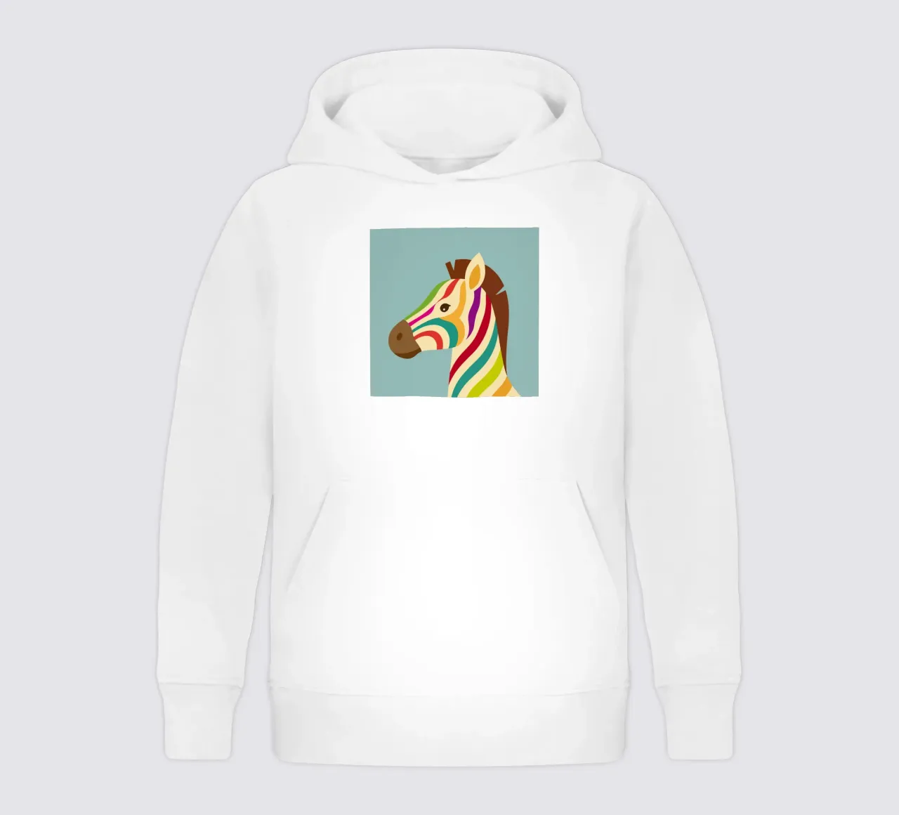 Zebra colorata - Look unico a strisce felpa bambino con cappuccio da namosh