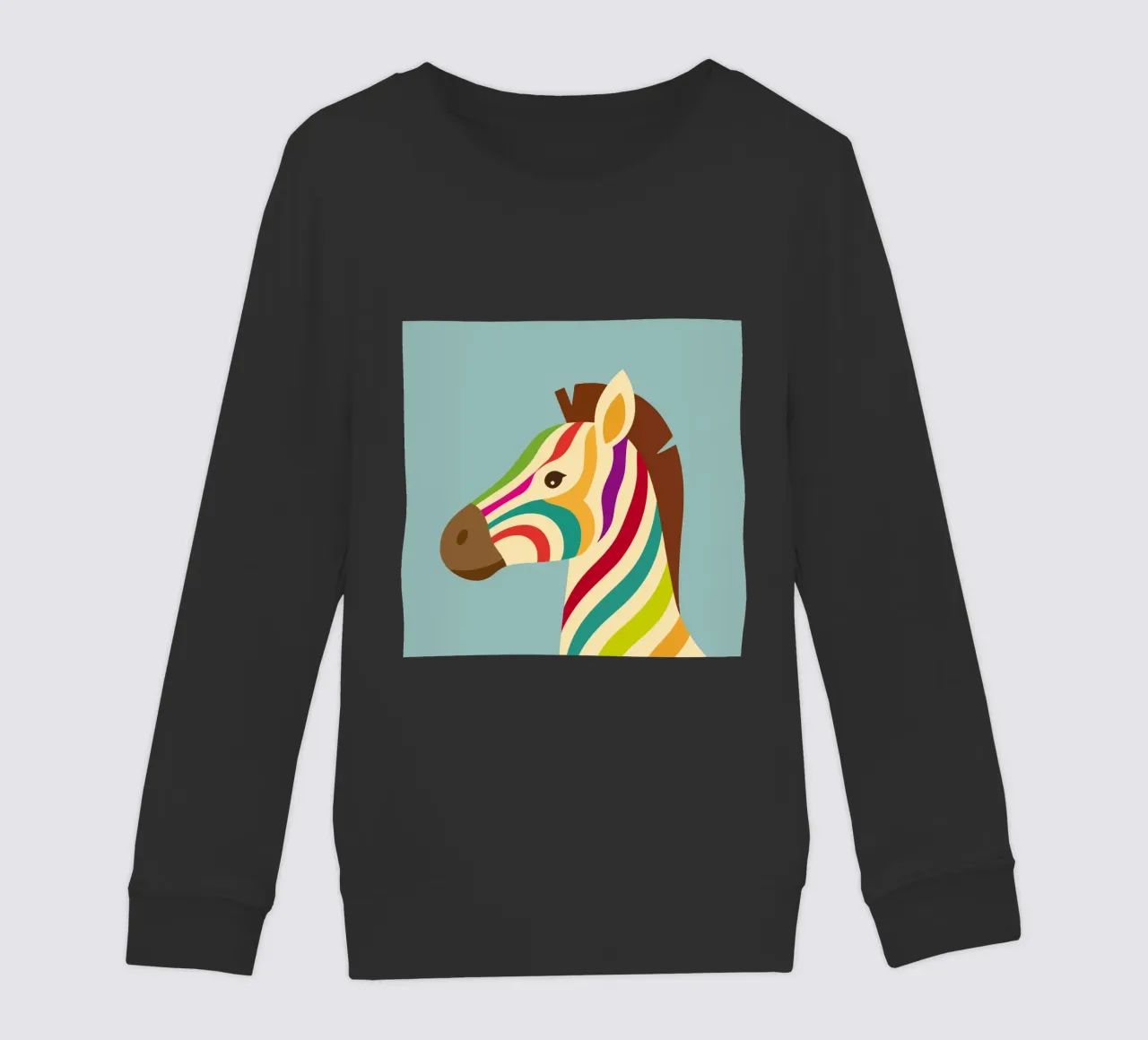 Zebra colorata - Look unico a strisce felpa bambino da namosh