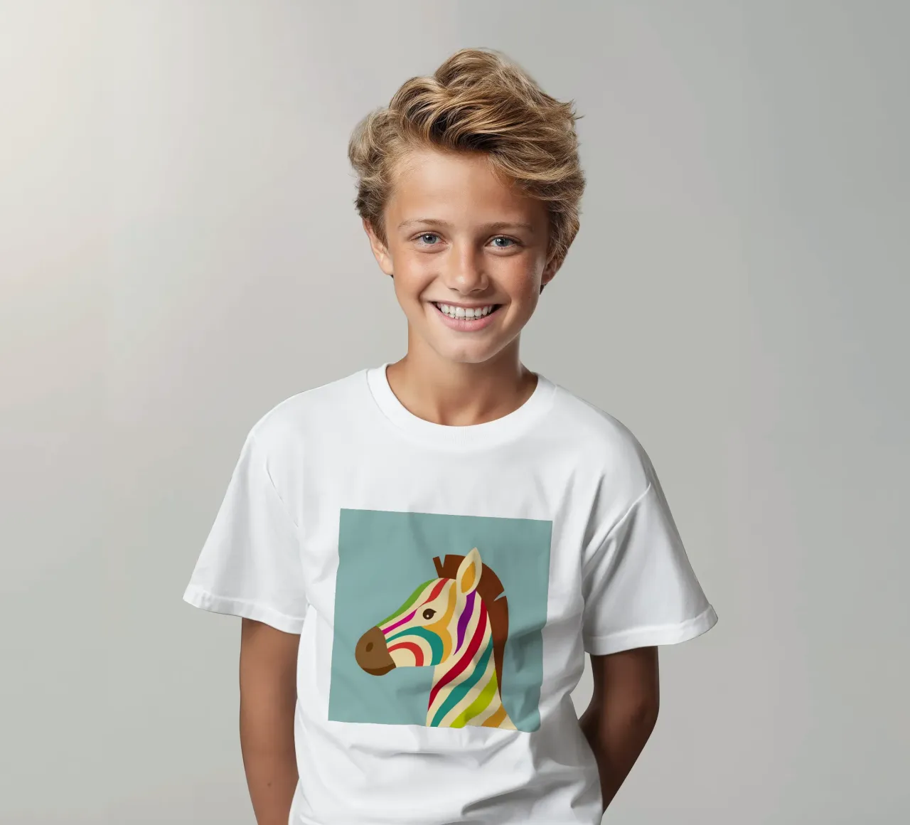 Zebra colorata - Look unico a strisce t-shirt bambini da namosh