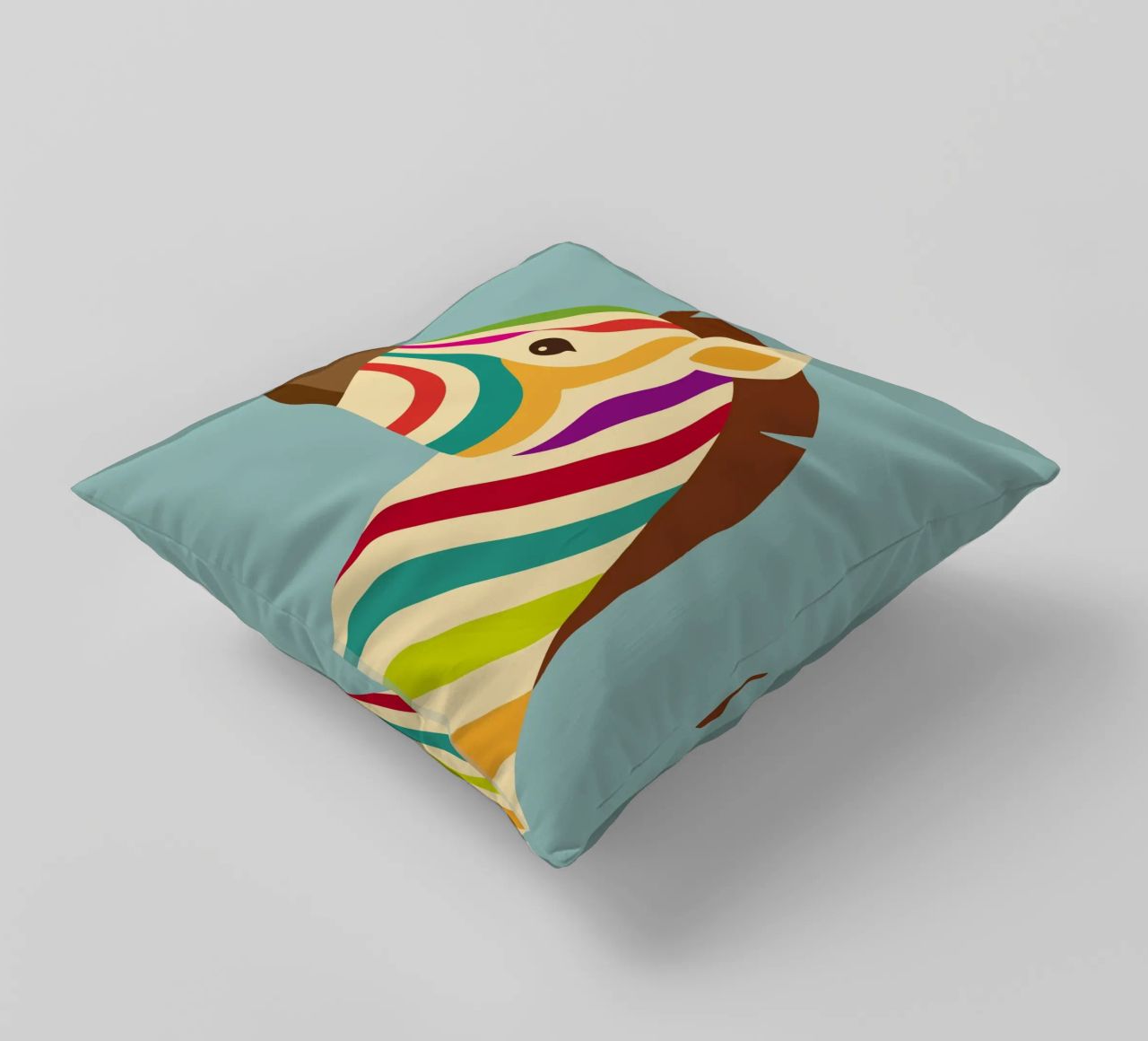 Zèbre coloré - look unique à rayures coussin de namosh