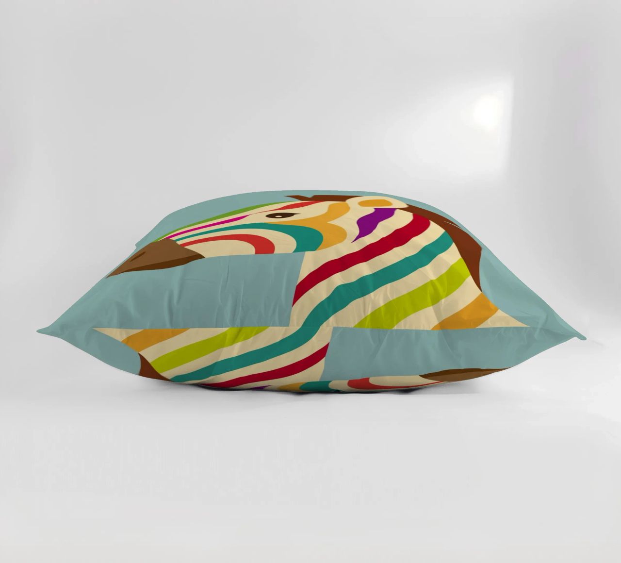 Zèbre coloré - look unique à rayures coussin de namosh