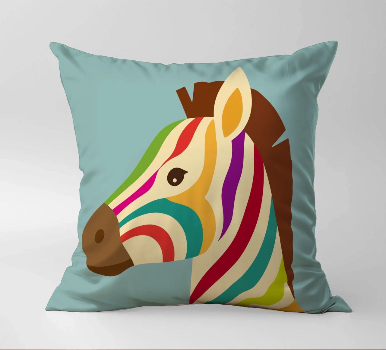 Zèbre coloré - look unique à rayures coussin de namosh