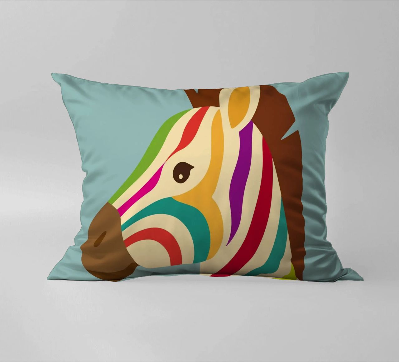 Zèbre coloré - look unique à rayures coussin de namosh