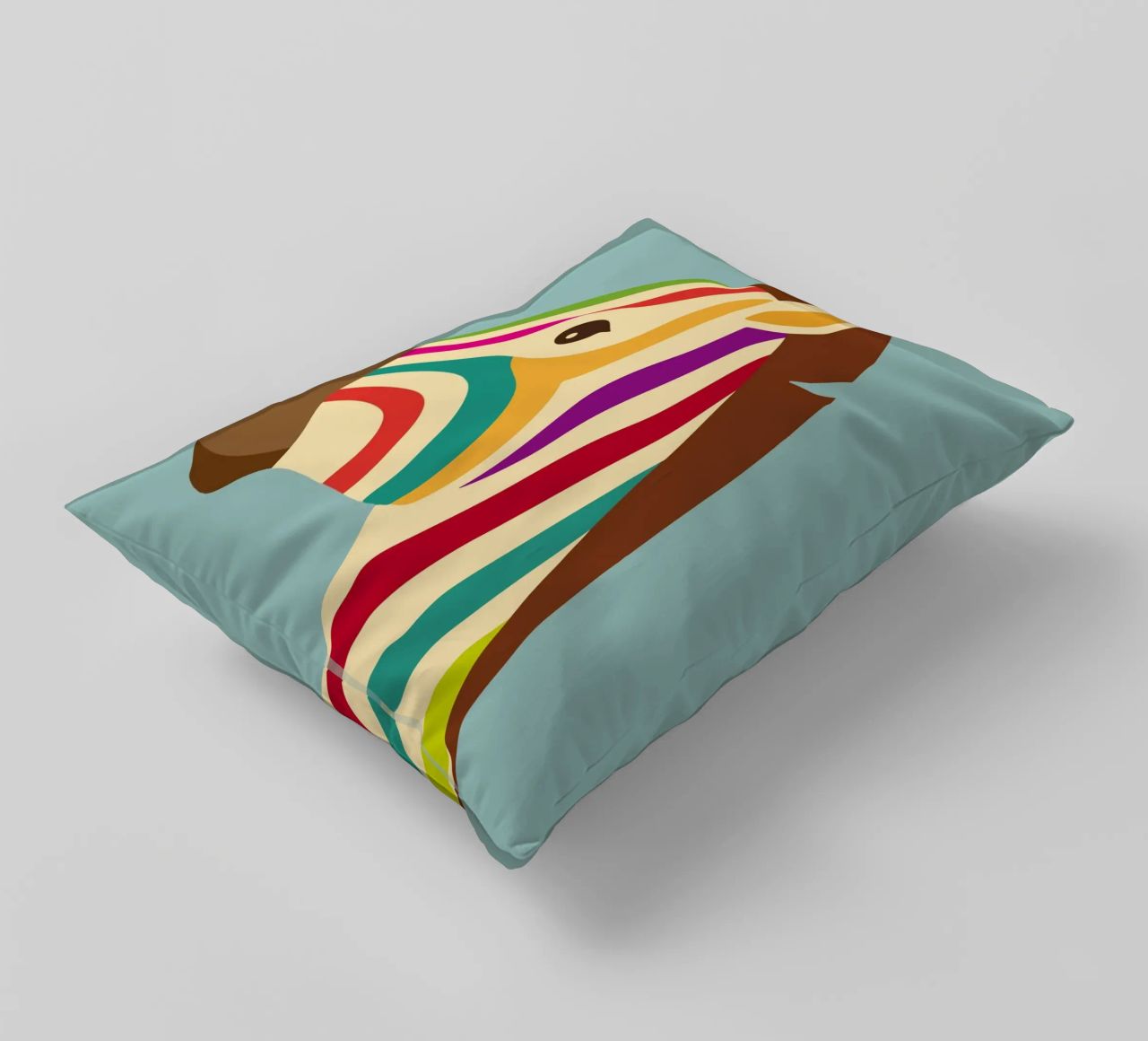 Zèbre coloré - look unique à rayures coussin de namosh