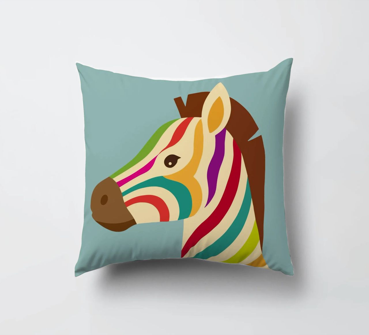 Zèbre coloré - look unique à rayures coussin de namosh