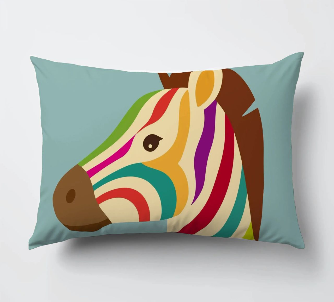 Zèbre coloré - look unique à rayures coussin de namosh