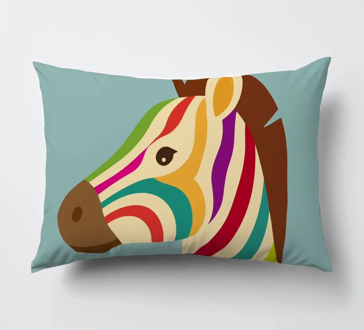 Zebra colorata - Look unico a strisce cuscino da namosh