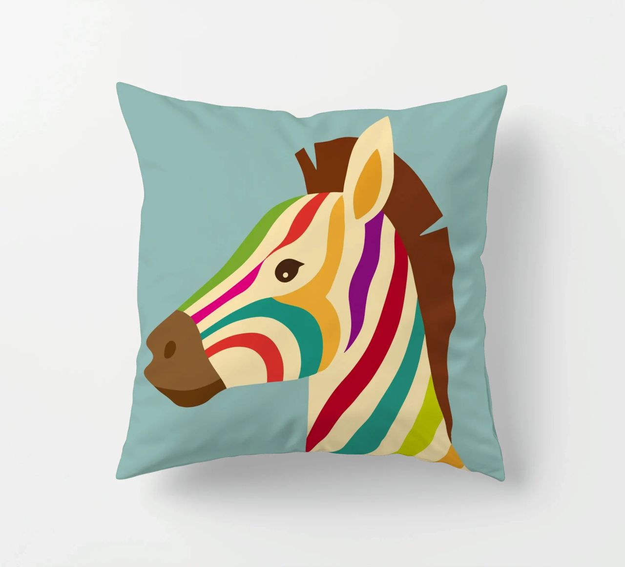 Zèbre coloré - look unique à rayures coussin de namosh