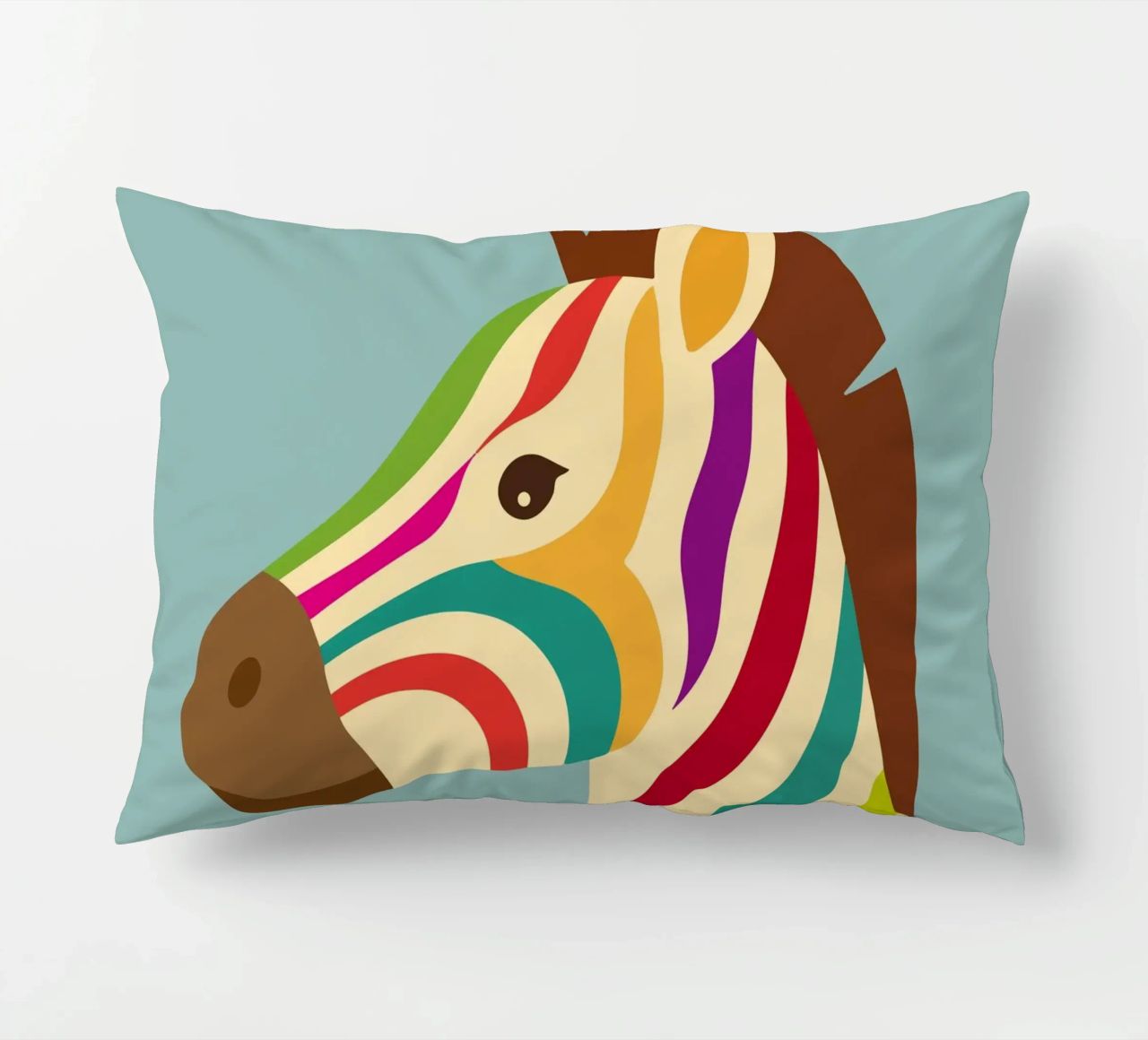 Zèbre coloré - look unique à rayures coussin de namosh