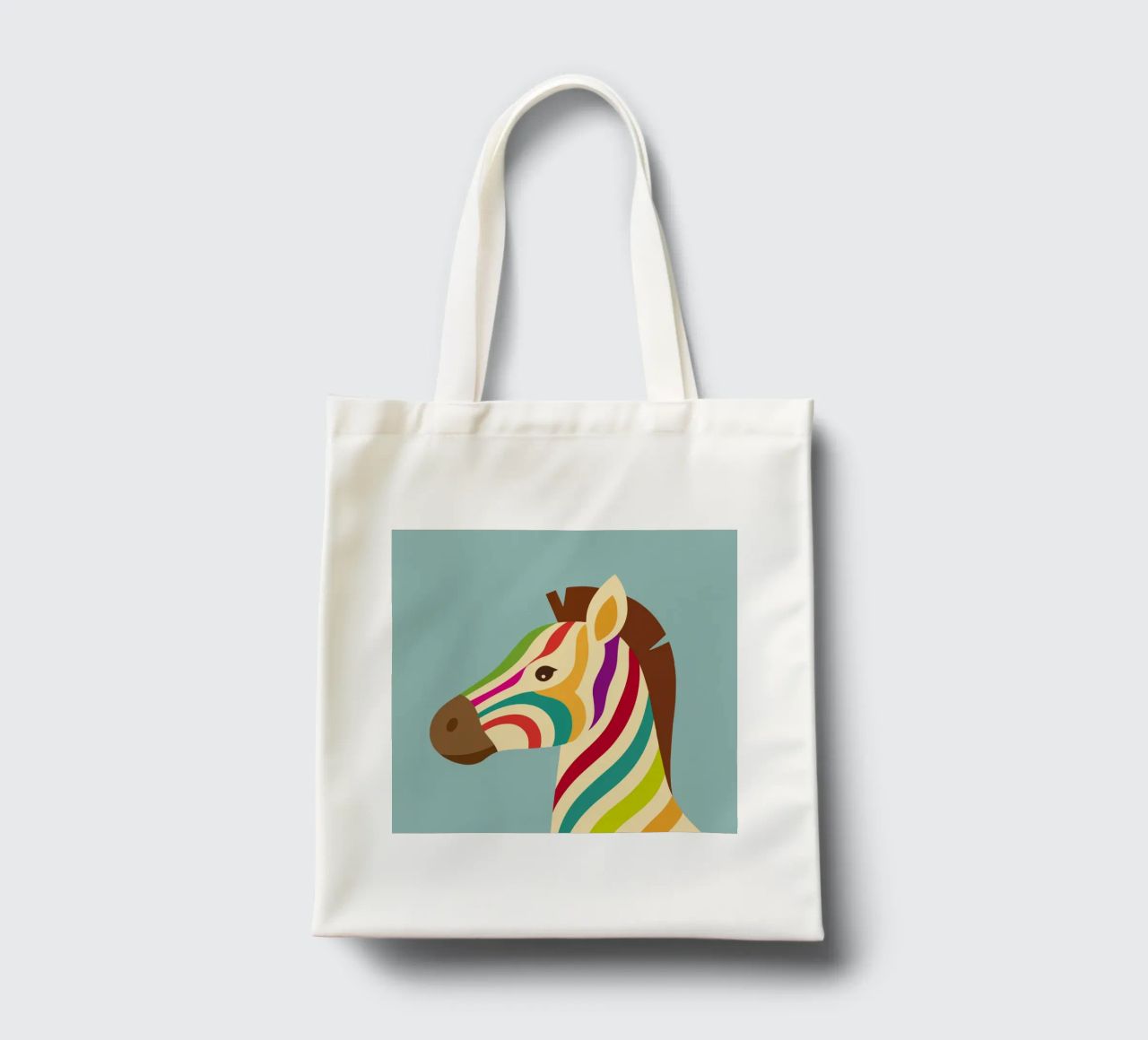 Zebra colorata - Look unico a strisce borsa in juta da namosh