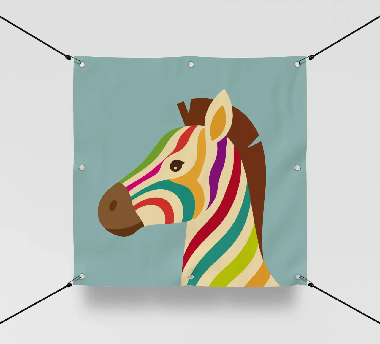 Zebra colorata - Look unico a strisce telo in pvc da namosh