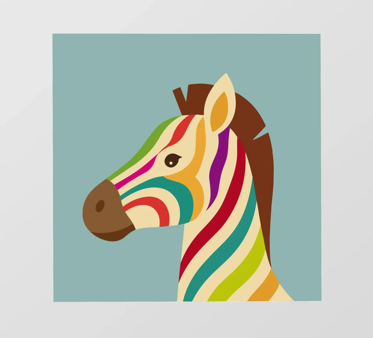 Zebra colorata - Look unico a strisce telo in pvc da namosh