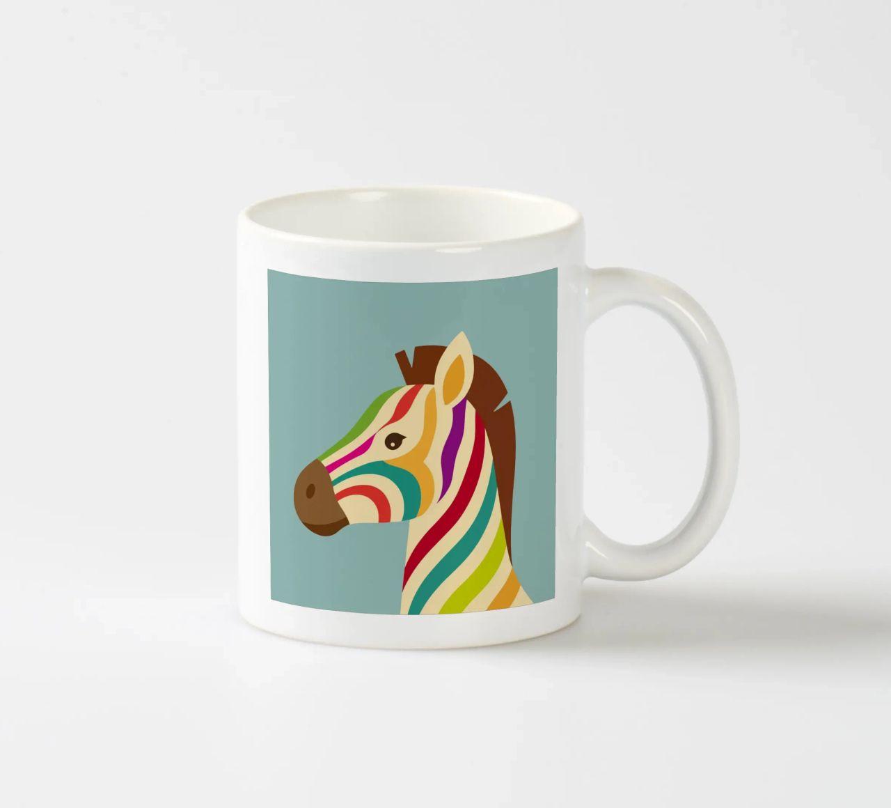 Zebra colorata - Look unico a strisce tazza in ceramica da namosh