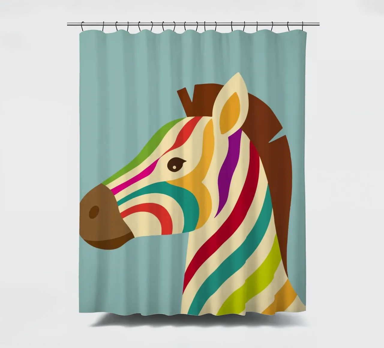 Zebra colorata - Look unico a strisce tenda da doccia da namosh