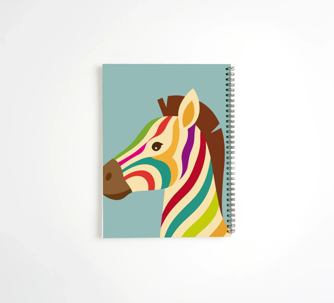 Zebra colorata - Look unico a strisce diario ad anelli da namosh