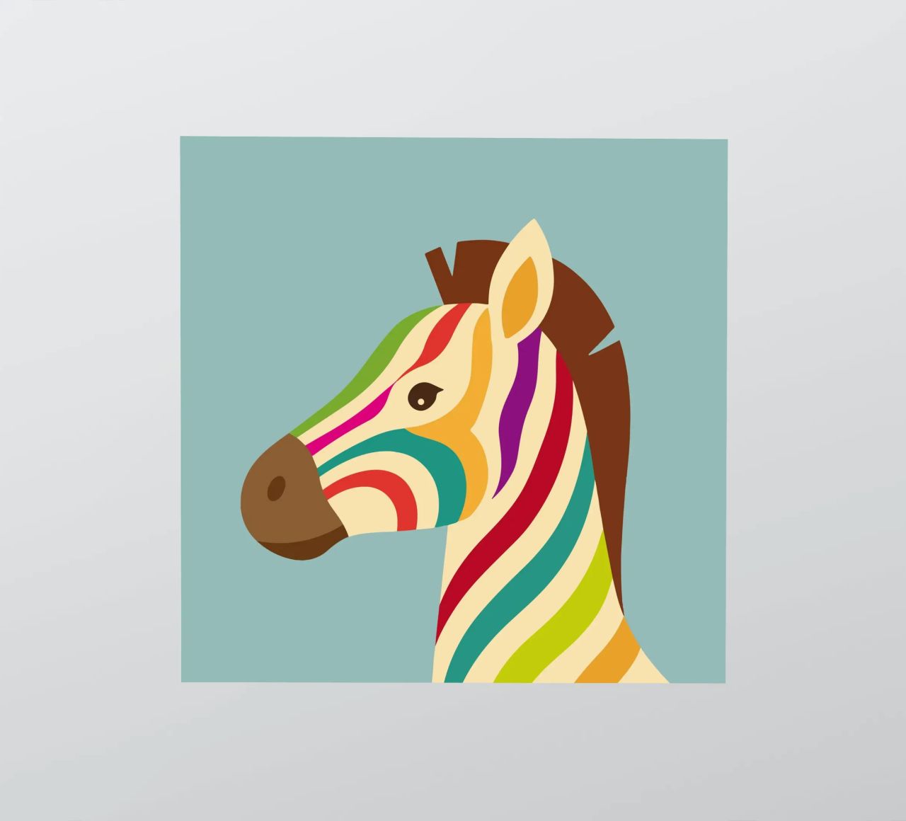 Zebra colorata - Look unico a strisce adesivo da namosh
