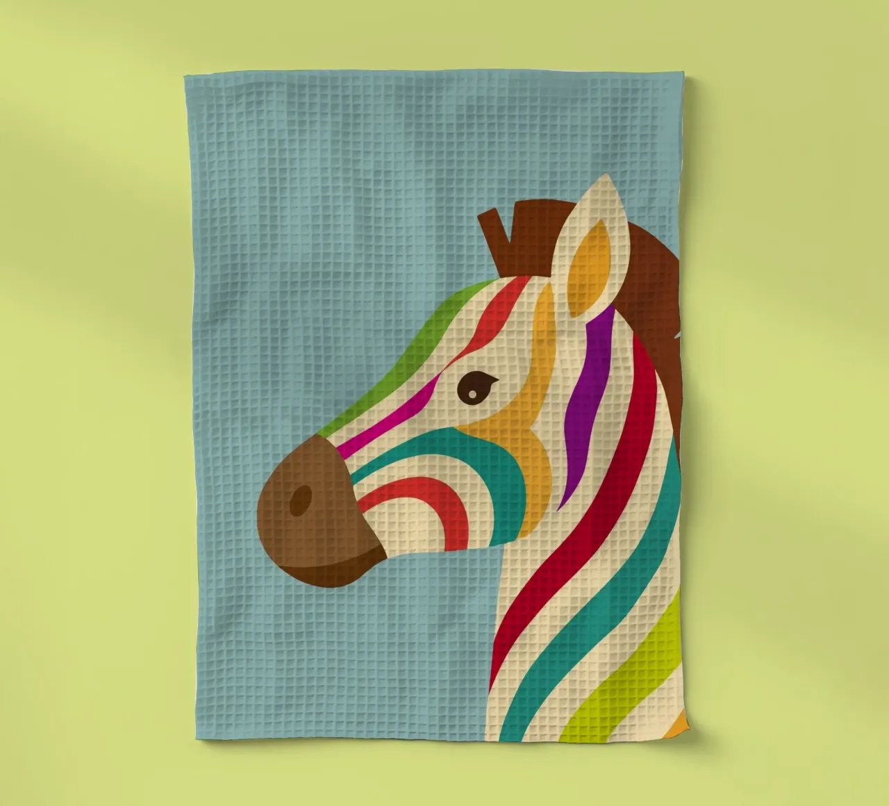 Zebra colorata - Look unico a strisce canovaccio da cucina da namosh