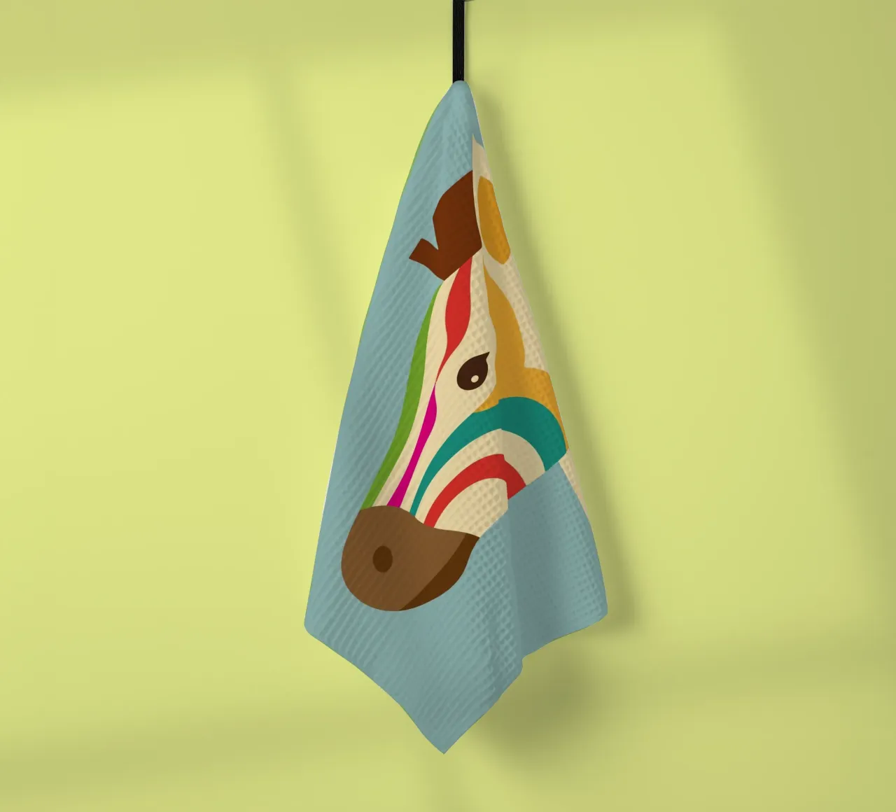 Zebra colorata - Look unico a strisce canovaccio da cucina da namosh