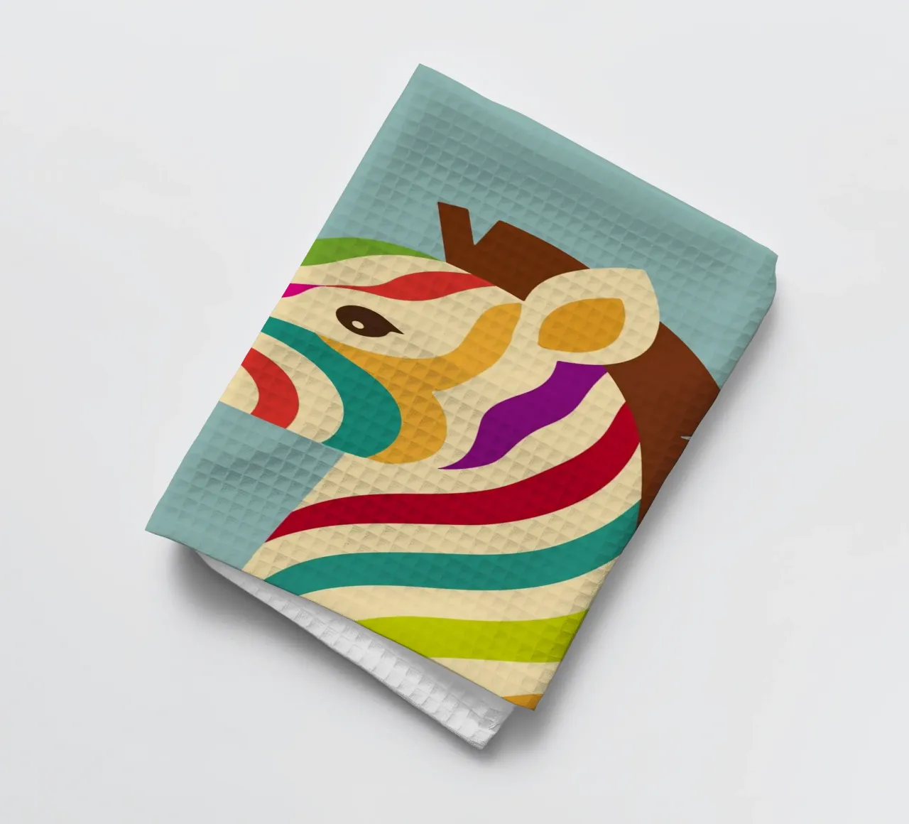 Zebra colorata - Look unico a strisce canovaccio da cucina da namosh