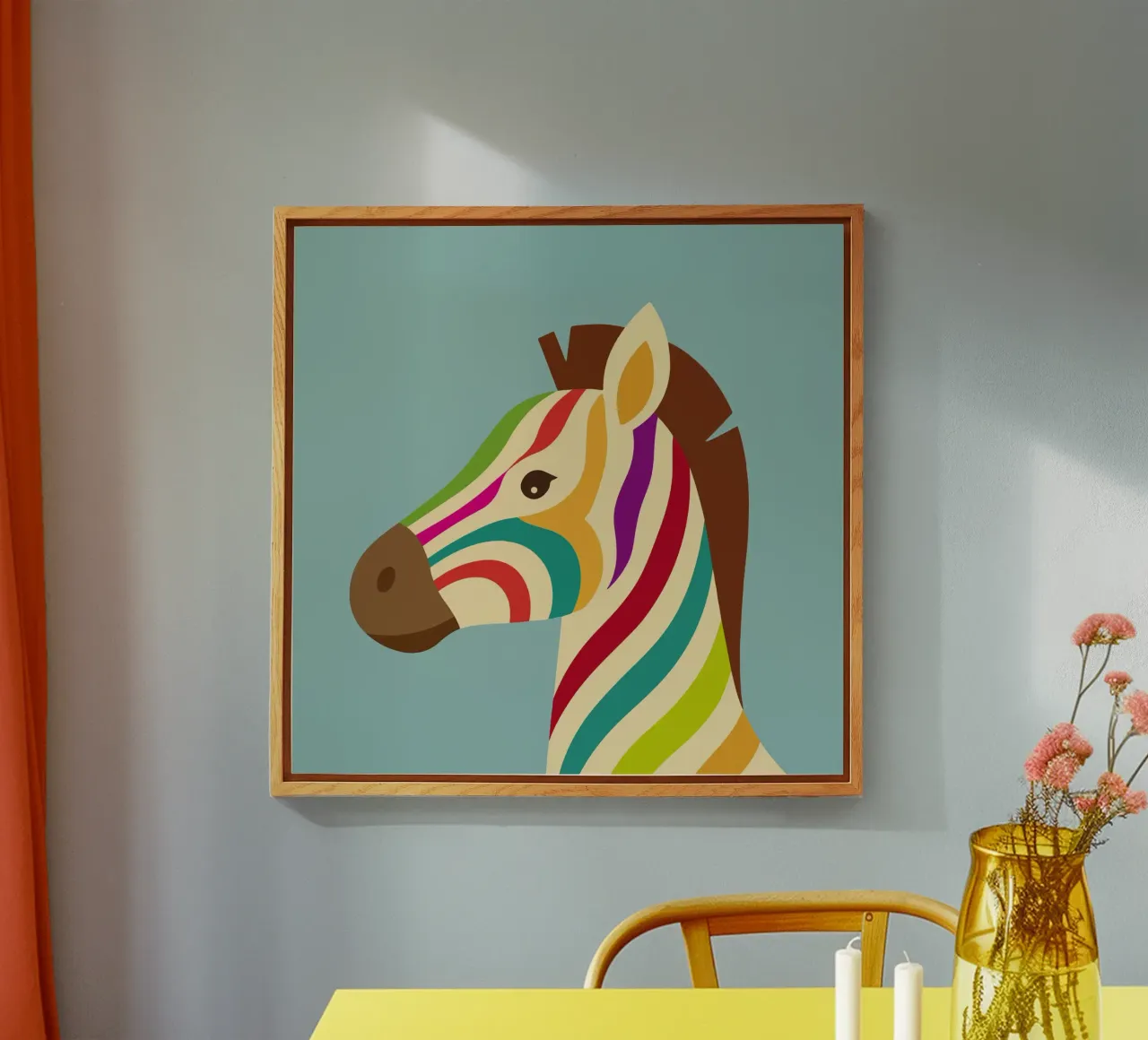 Zebra colorata - Look unico a strisce plexiglass da namosh