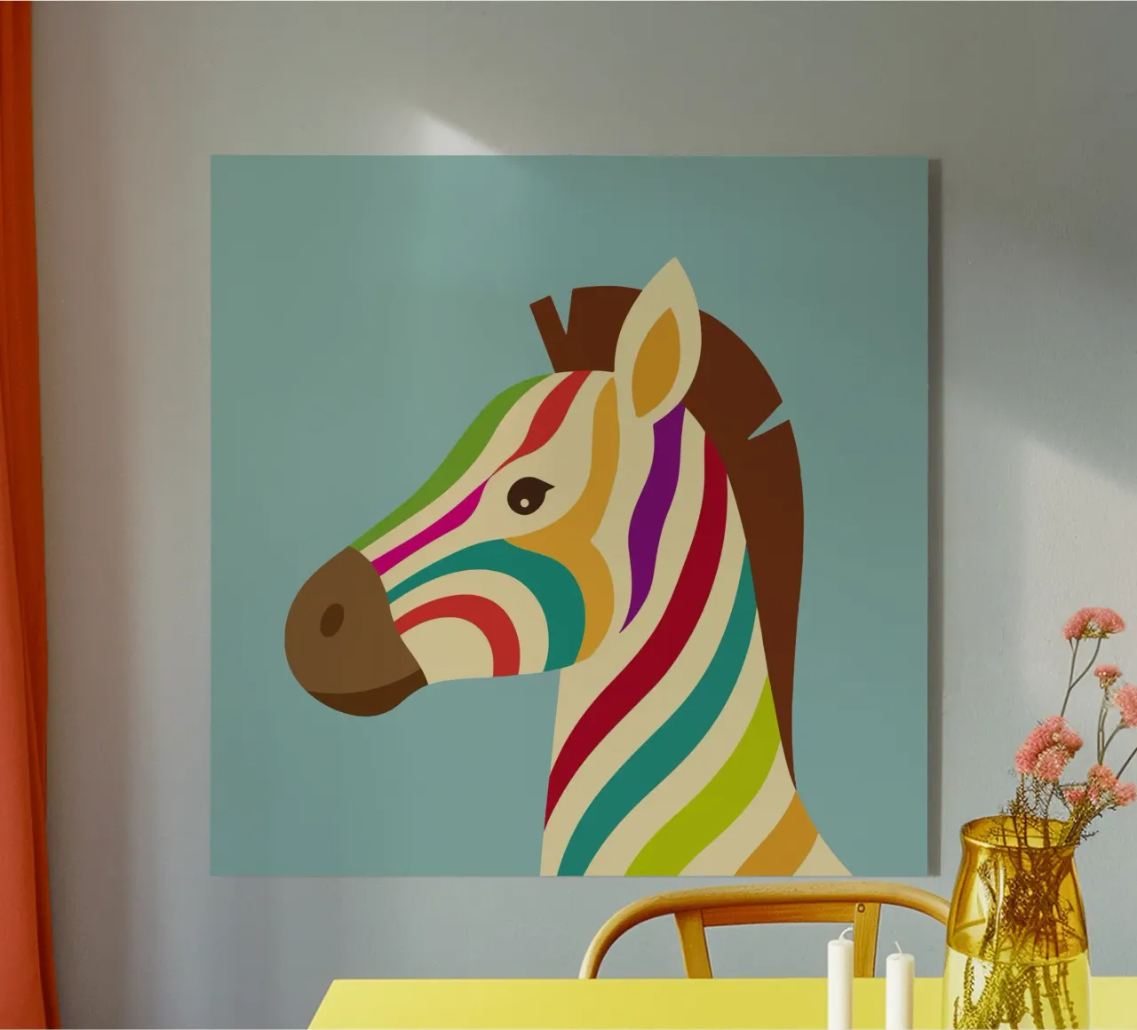 Zebra colorata - Look unico a strisce plexiglass da namosh