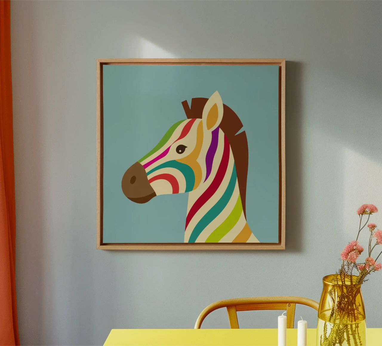 Zebra colorata - Look unico a strisce tela da namosh
