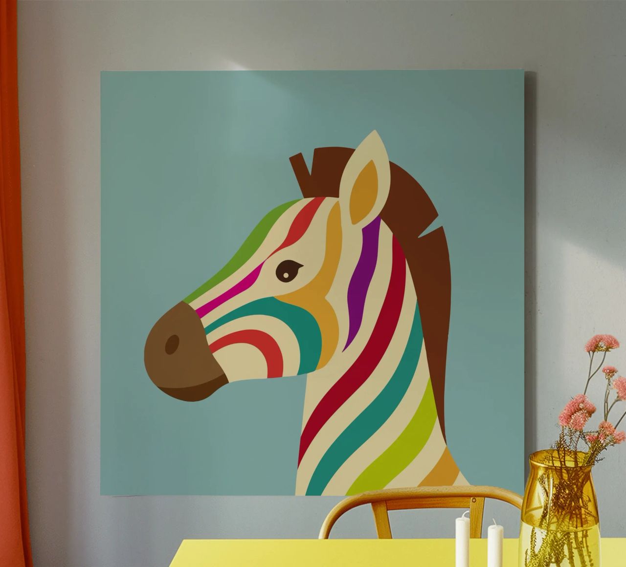 Zebra colorata - Look unico a strisce tela da namosh